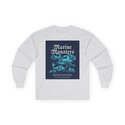 Long Sleeve Tee - Epic Sea Monster in the Depths of the Ocean