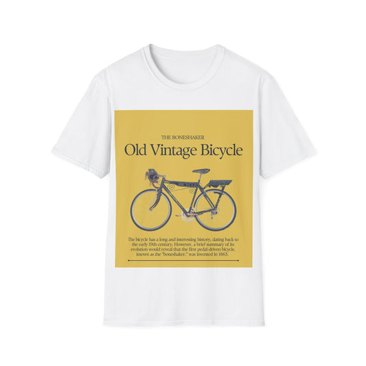 Vintage Bicycle Graphic Tee | Unisex Softstyle T-Shirt, Casual Wear, Cycling Gift, Retro Bike Lover, Everyday Comfort