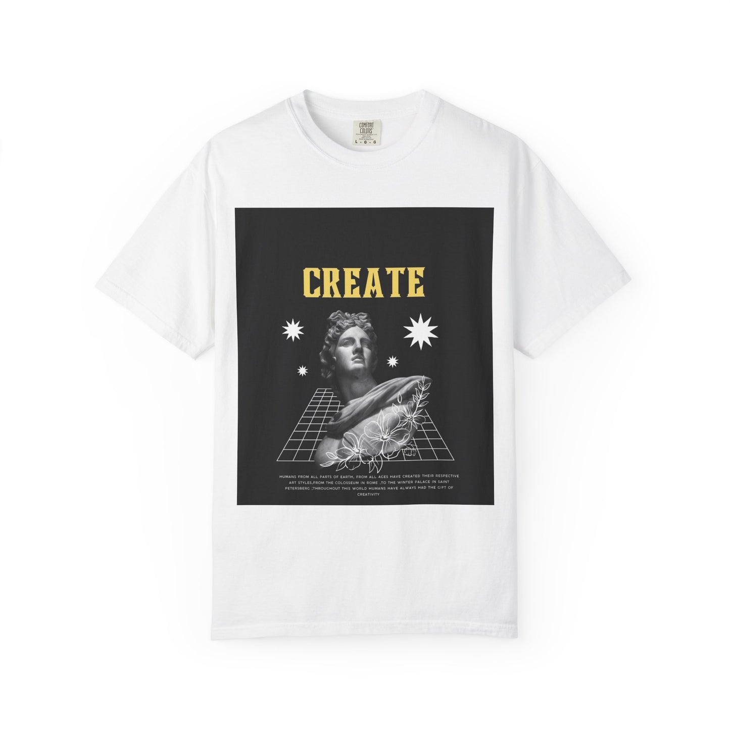 Creative Vibe T-Shirt with Retro Design, Perfect for Art Lovers, Casual Wear, Gifts for Artists, Unique Graphic Tee