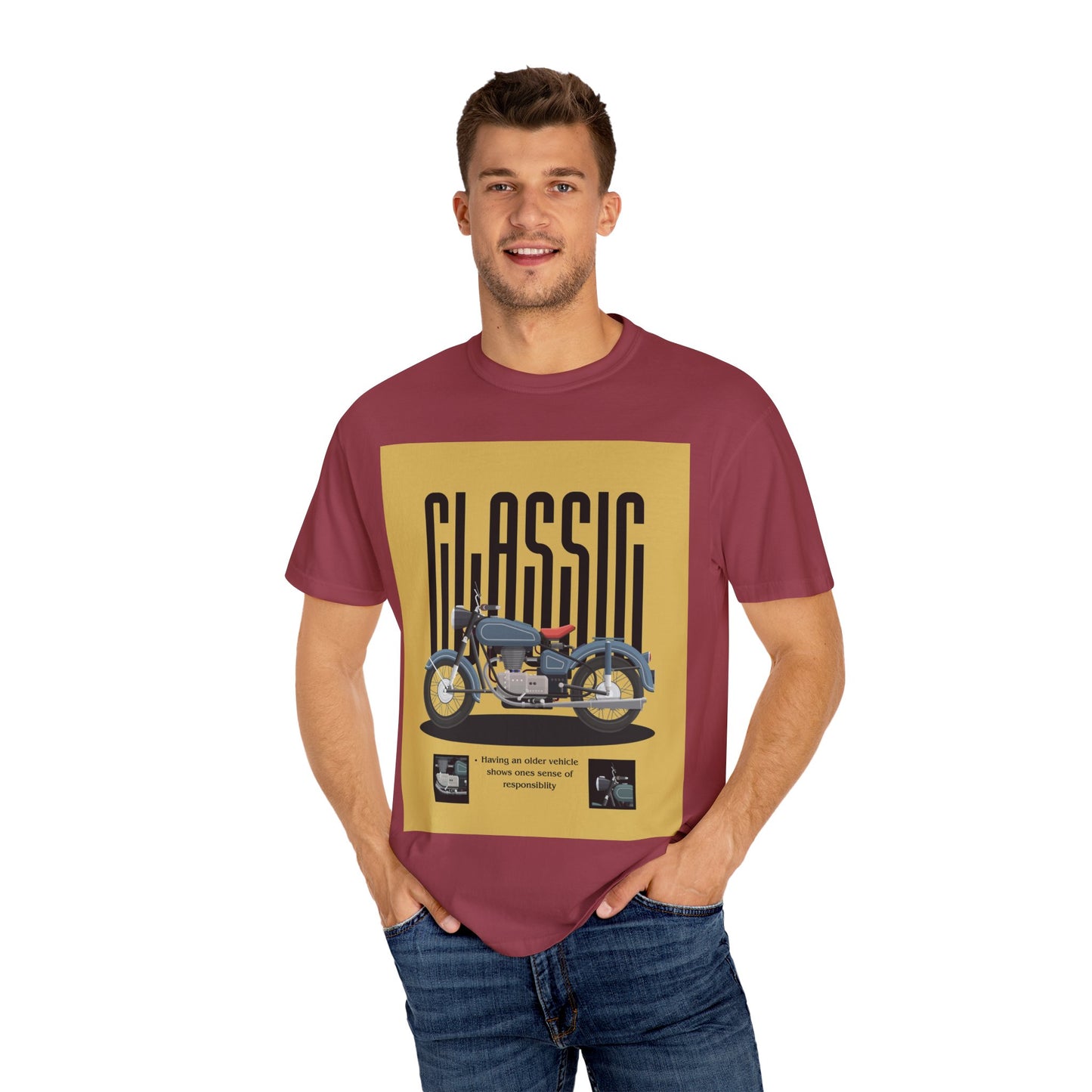 Classic Motorcycle Graphic T-Shirt - Vintage Style Tee, Unisex Gift, Biker Apparel, Casual Wear, Retro Fashion
