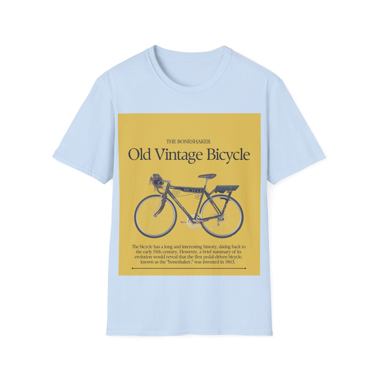 Vintage Bicycle Graphic Tee | Unisex Softstyle T-Shirt, Casual Wear, Cycling Gift, Retro Bike Lover, Everyday Comfort