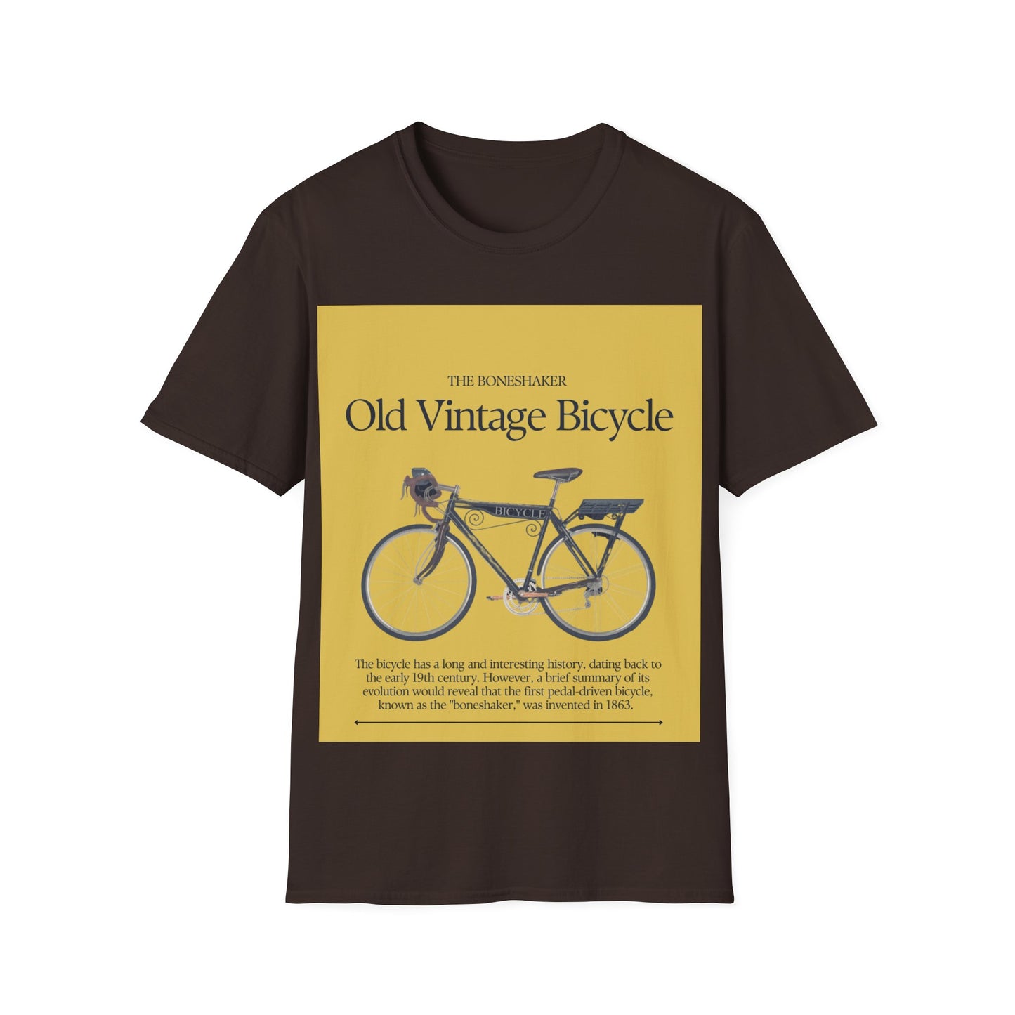 Vintage Bicycle Graphic Tee | Unisex Softstyle T-Shirt, Casual Wear, Cycling Gift, Retro Bike Lover, Everyday Comfort