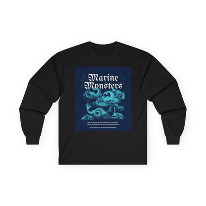 Long Sleeve Tee - Epic Sea Monster in the Depths of the Ocean