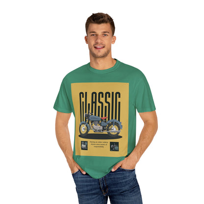 Classic Motorcycle Graphic T-Shirt - Vintage Style Tee, Unisex Gift, Biker Apparel, Casual Wear, Retro Fashion