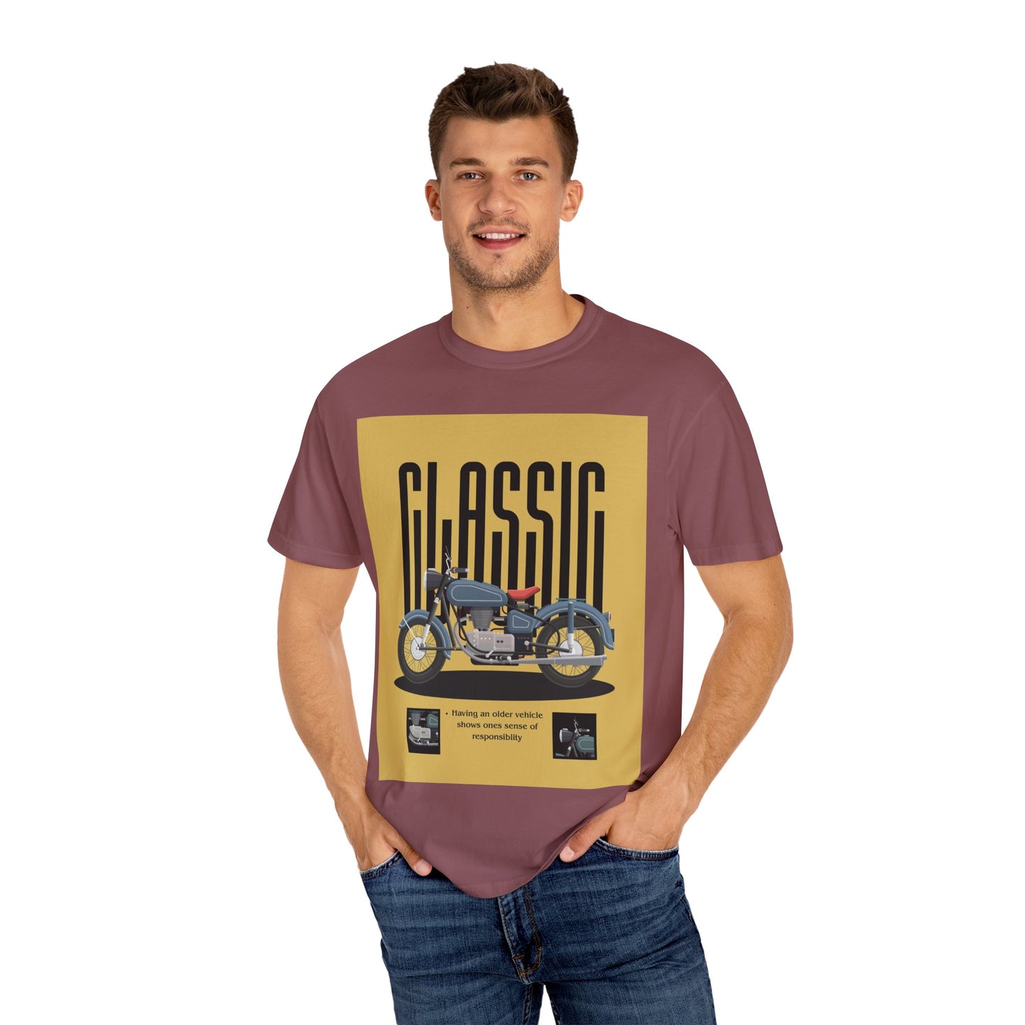 Classic Motorcycle Graphic T-Shirt - Vintage Style Tee, Unisex Gift, Biker Apparel, Casual Wear, Retro Fashion