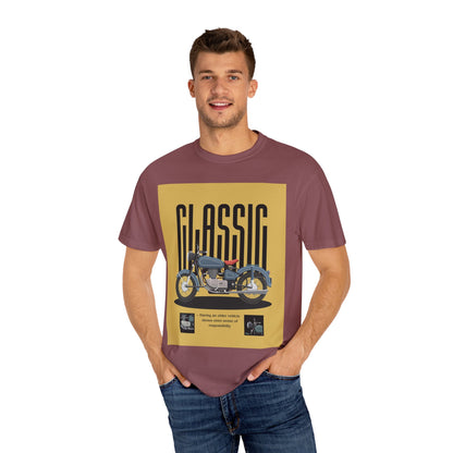 Classic Motorcycle Graphic T-Shirt - Vintage Style Tee, Unisex Gift, Biker Apparel, Casual Wear, Retro Fashion