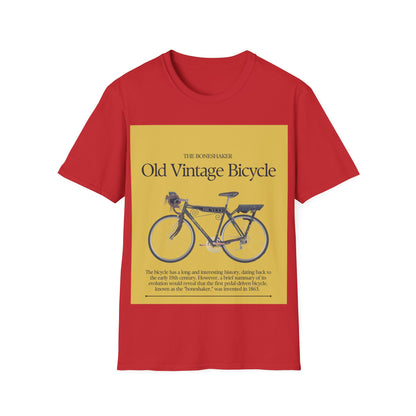 Vintage Bicycle Graphic Tee | Unisex Softstyle T-Shirt, Casual Wear, Cycling Gift, Retro Bike Lover, Everyday Comfort