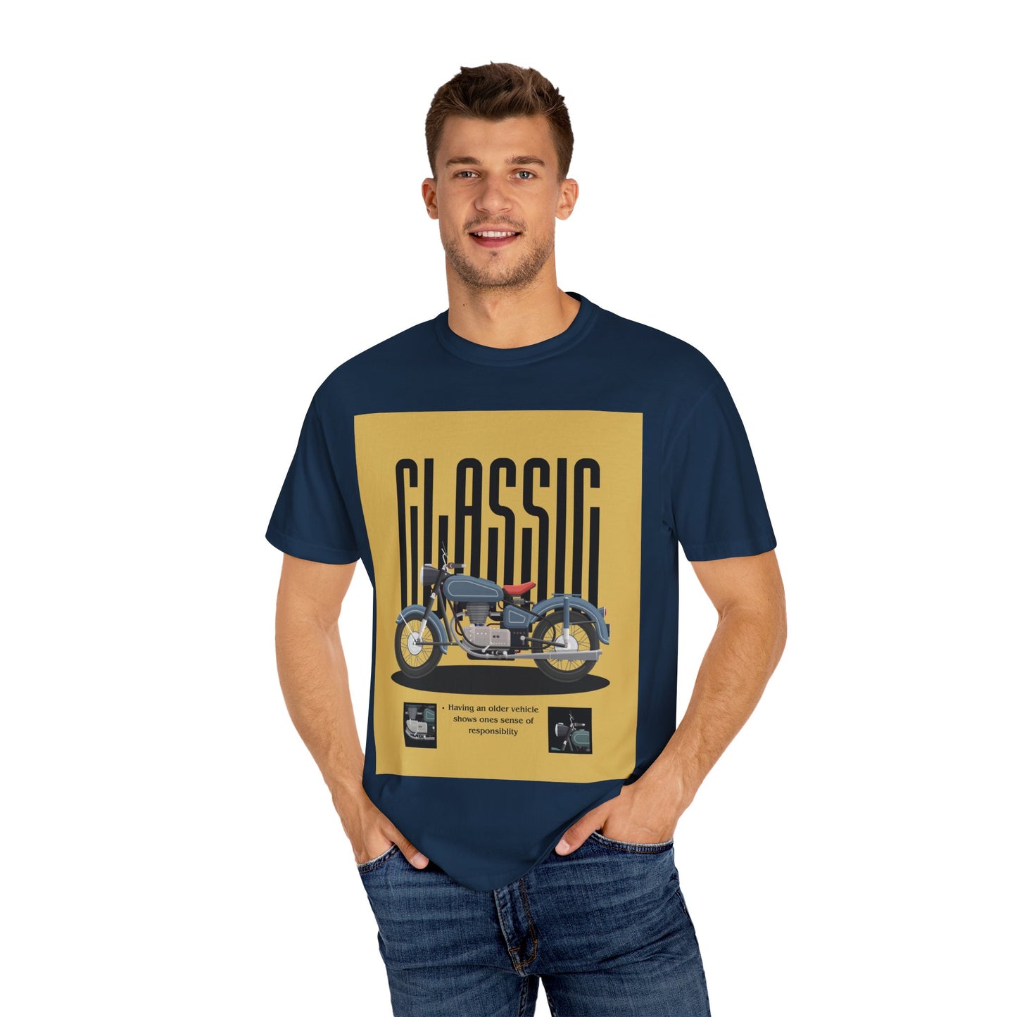 Classic Motorcycle Graphic T-Shirt - Vintage Style Tee, Unisex Gift, Biker Apparel, Casual Wear, Retro Fashion