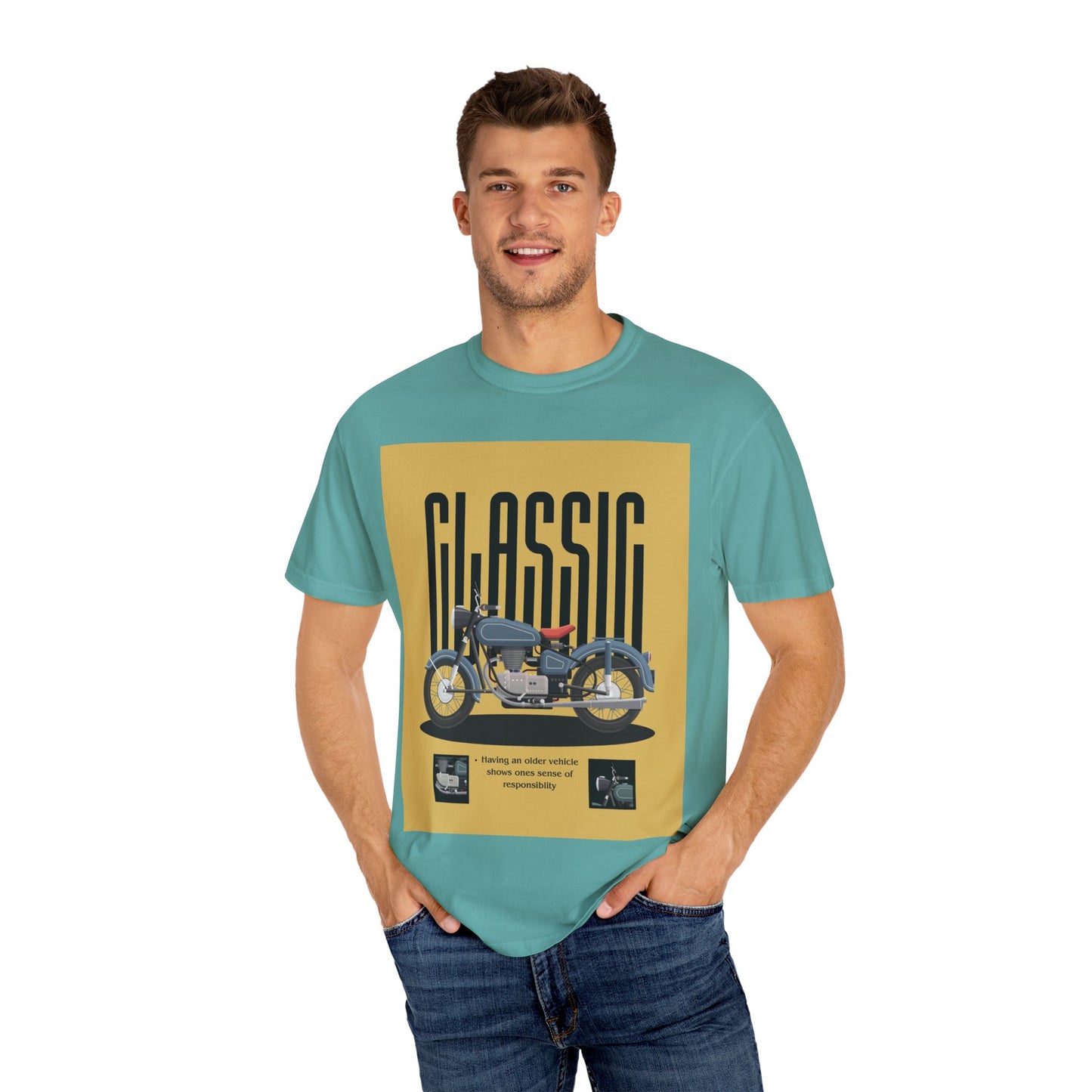 Classic Motorcycle Graphic T-Shirt - Vintage Style Tee, Unisex Gift, Biker Apparel, Casual Wear, Retro Fashion