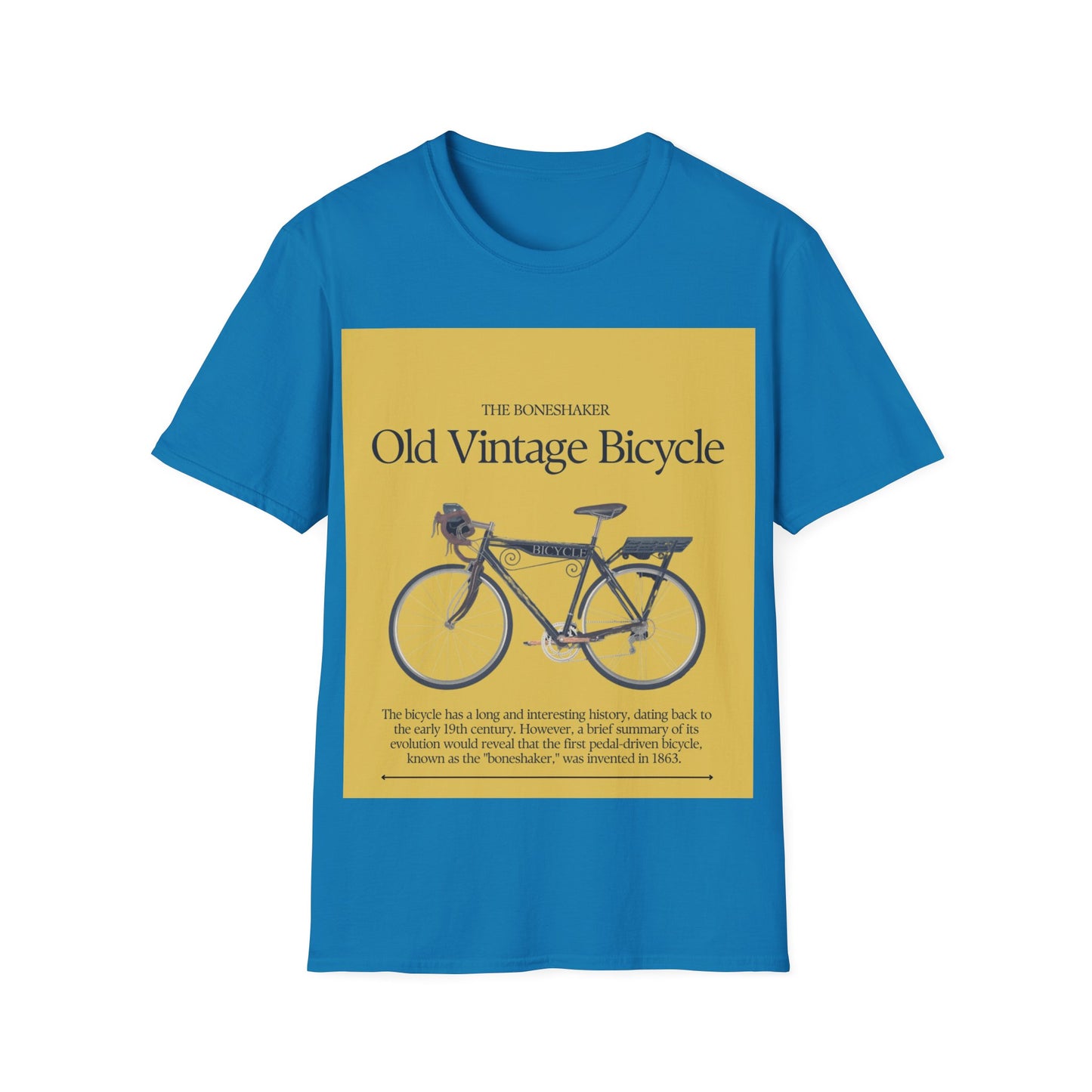 Vintage Bicycle Graphic Tee | Unisex Softstyle T-Shirt, Casual Wear, Cycling Gift, Retro Bike Lover, Everyday Comfort