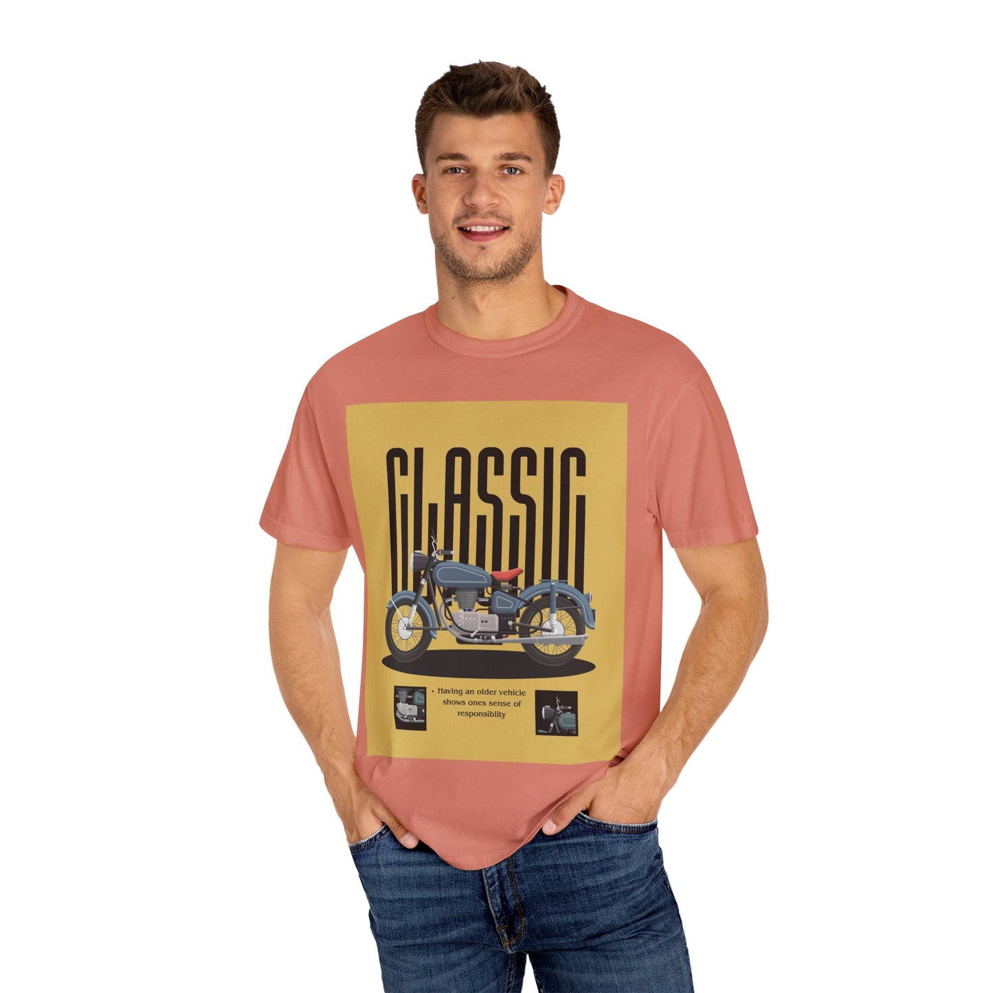 Classic Motorcycle Graphic T-Shirt - Vintage Style Tee, Unisex Gift, Biker Apparel, Casual Wear, Retro Fashion