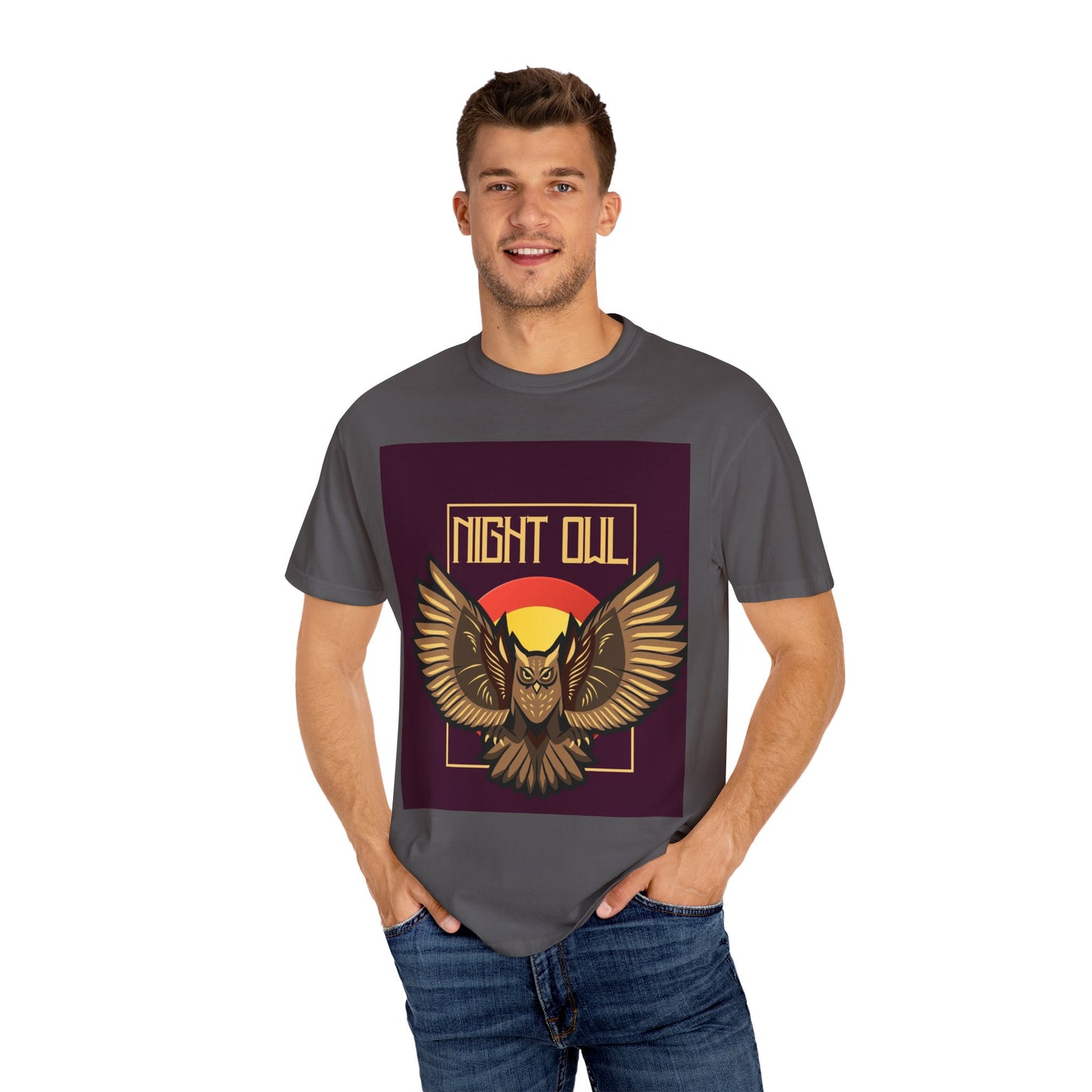 Night Owl Unisex Garment-Dyed T-Shirt | Vintage Graphic Tee for Night Owls, Gift for Bird Lovers, Casual Wear, Nature Enthusiast [...]