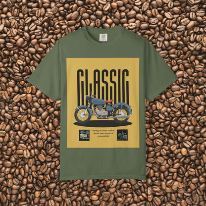 Classic Motorcycle Graphic T-Shirt - Vintage Style Tee, Unisex Gift, Biker Apparel, Casual Wear, Retro Fashion