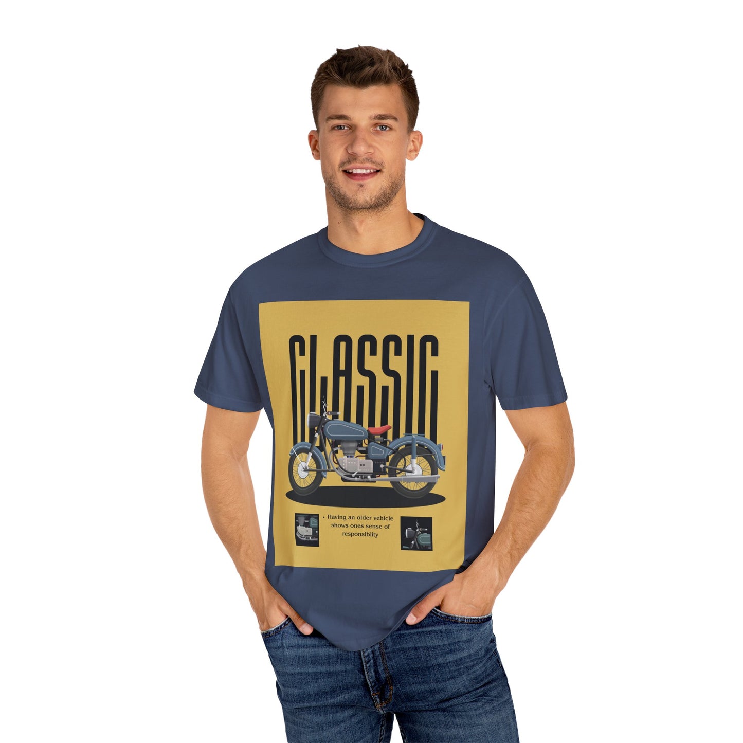 Classic Motorcycle Graphic T-Shirt - Vintage Style Tee, Unisex Gift, Biker Apparel, Casual Wear, Retro Fashion