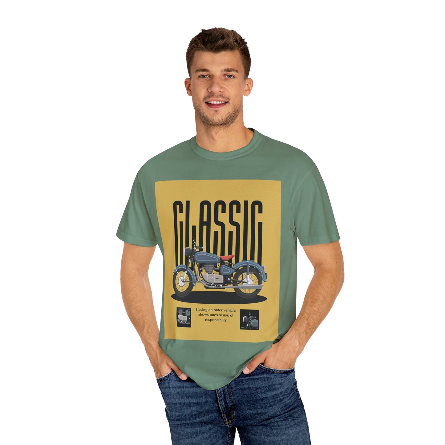 Classic Motorcycle Graphic T-Shirt - Vintage Style Tee, Unisex Gift, Biker Apparel, Casual Wear, Retro Fashion
