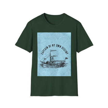 Captain of My Own Destiny T-Shirt | Inspirational, Nautical Tees, Gifts for Sailors, Motivational Apparel, Beachwear