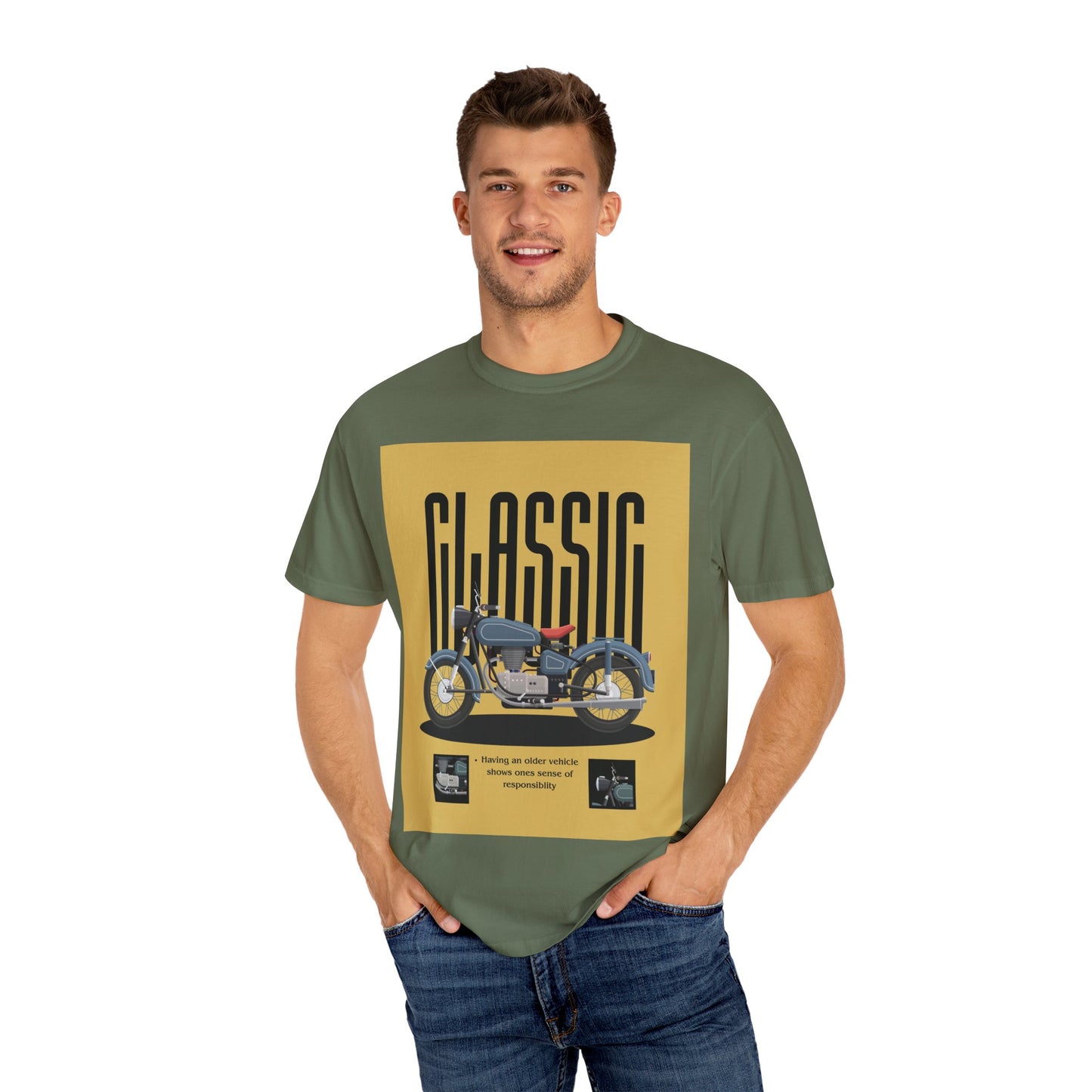 Classic Motorcycle Graphic T-Shirt - Vintage Style Tee, Unisex Gift, Biker Apparel, Casual Wear, Retro Fashion