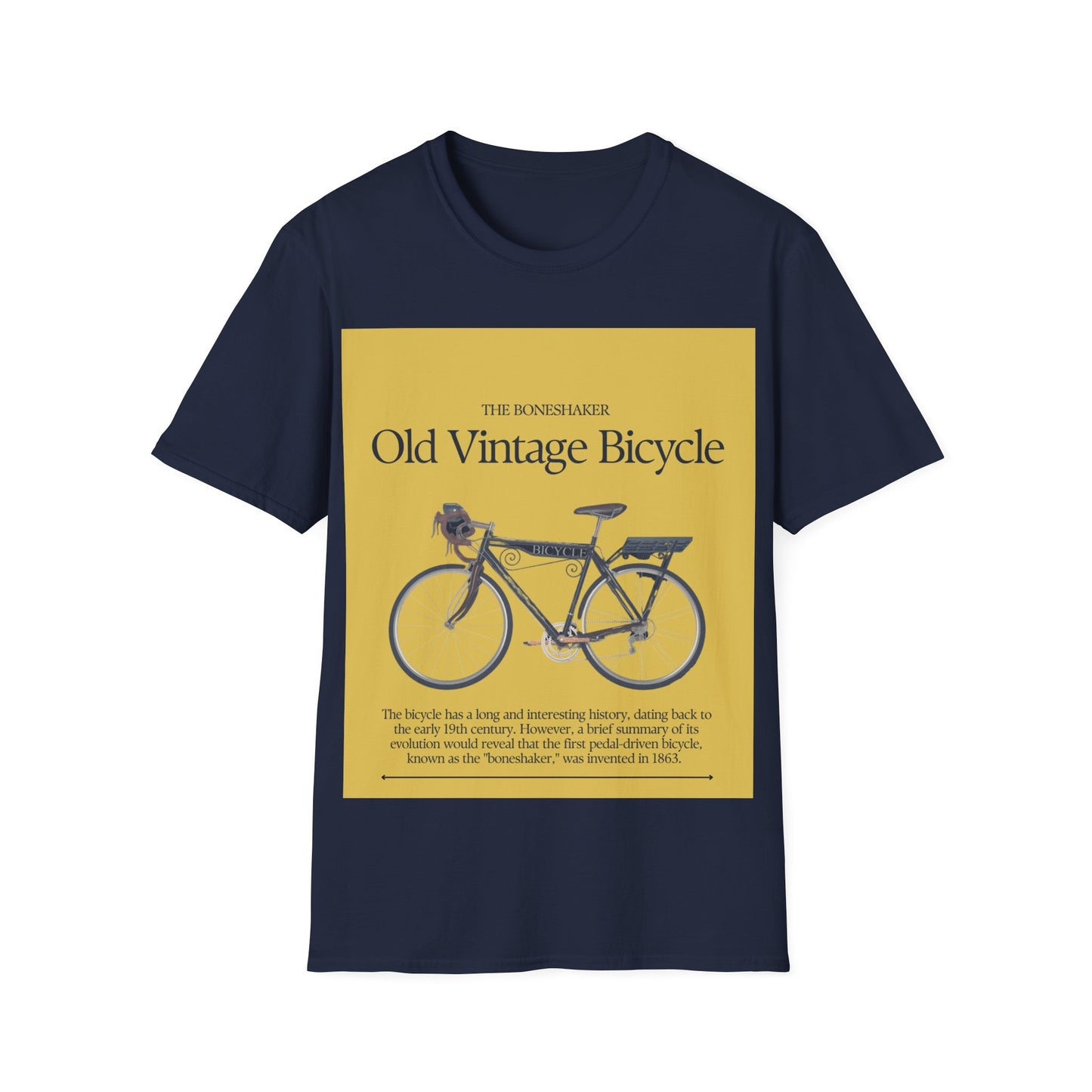 Vintage Bicycle Graphic Tee | Unisex Softstyle T-Shirt, Casual Wear, Cycling Gift, Retro Bike Lover, Everyday Comfort