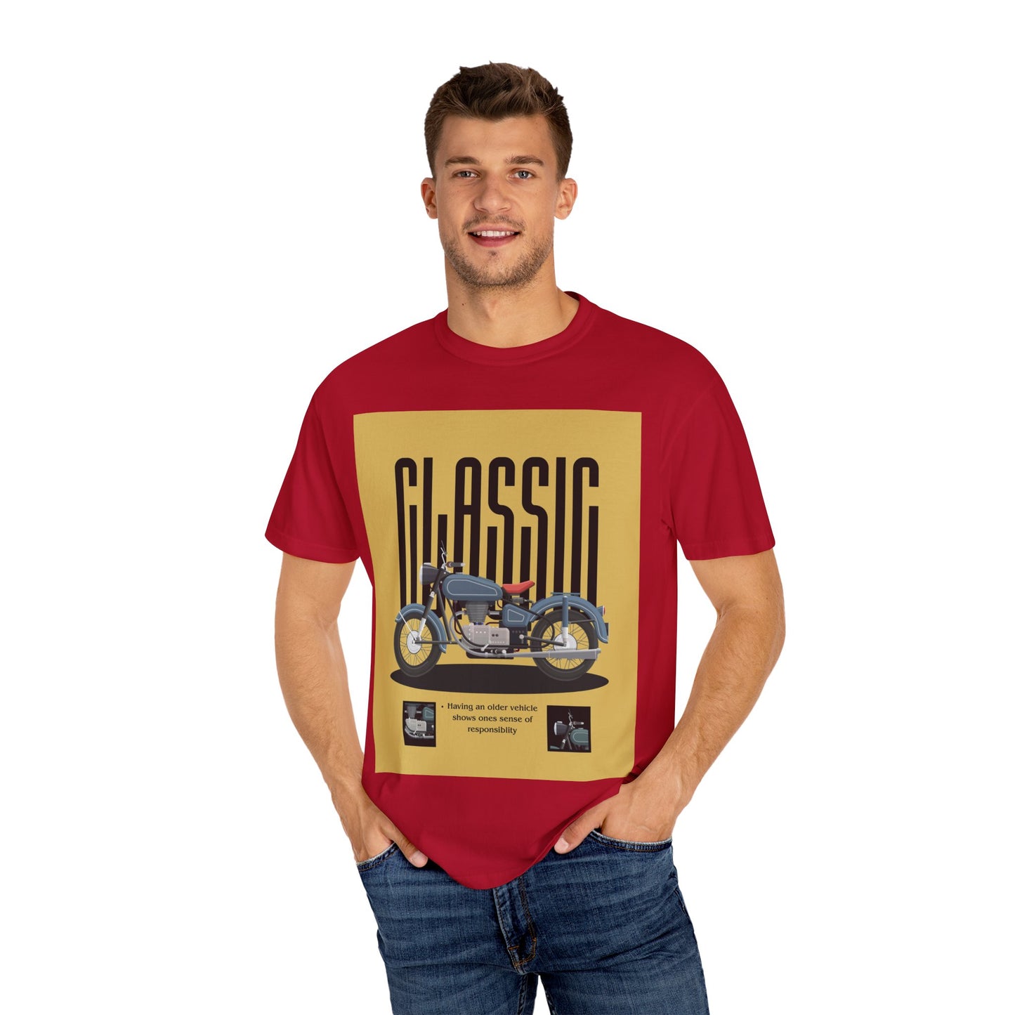 Classic Motorcycle Graphic T-Shirt - Vintage Style Tee, Unisex Gift, Biker Apparel, Casual Wear, Retro Fashion