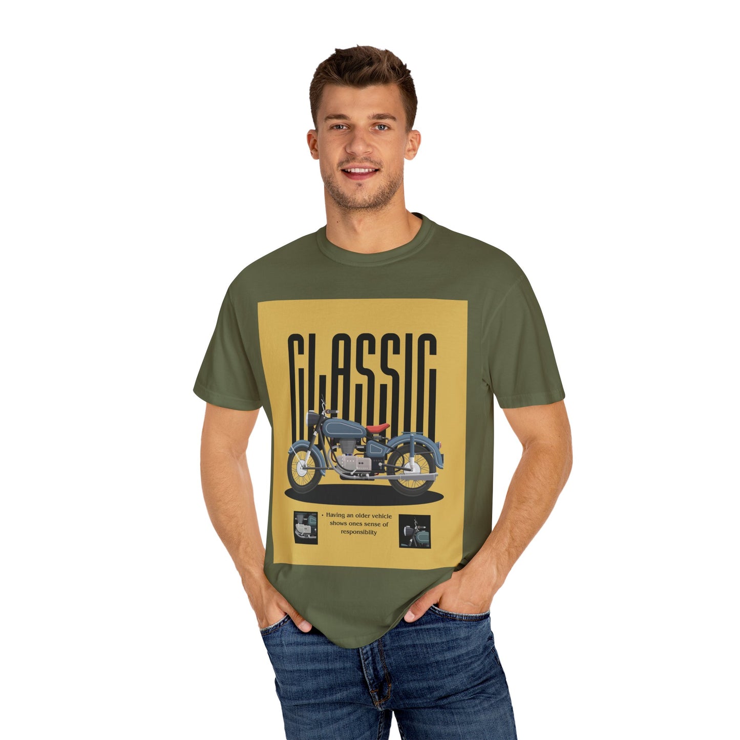 Classic Motorcycle Graphic T-Shirt - Vintage Style Tee, Unisex Gift, Biker Apparel, Casual Wear, Retro Fashion