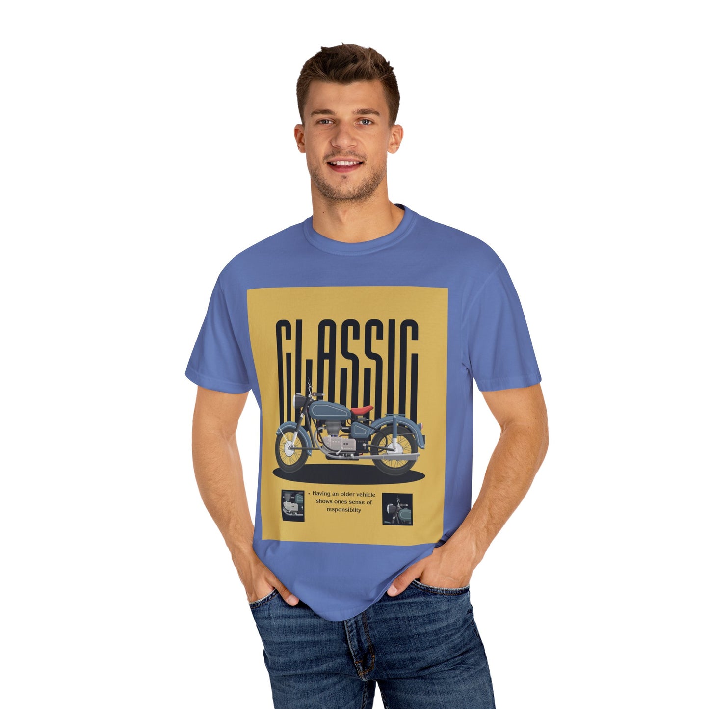 Classic Motorcycle Graphic T-Shirt - Vintage Style Tee, Unisex Gift, Biker Apparel, Casual Wear, Retro Fashion