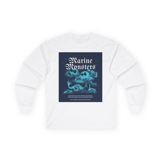 Long Sleeve Tee - Epic Sea Monster in the Depths of the Ocean